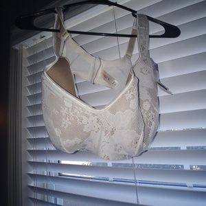 Bold lace balconettte bra